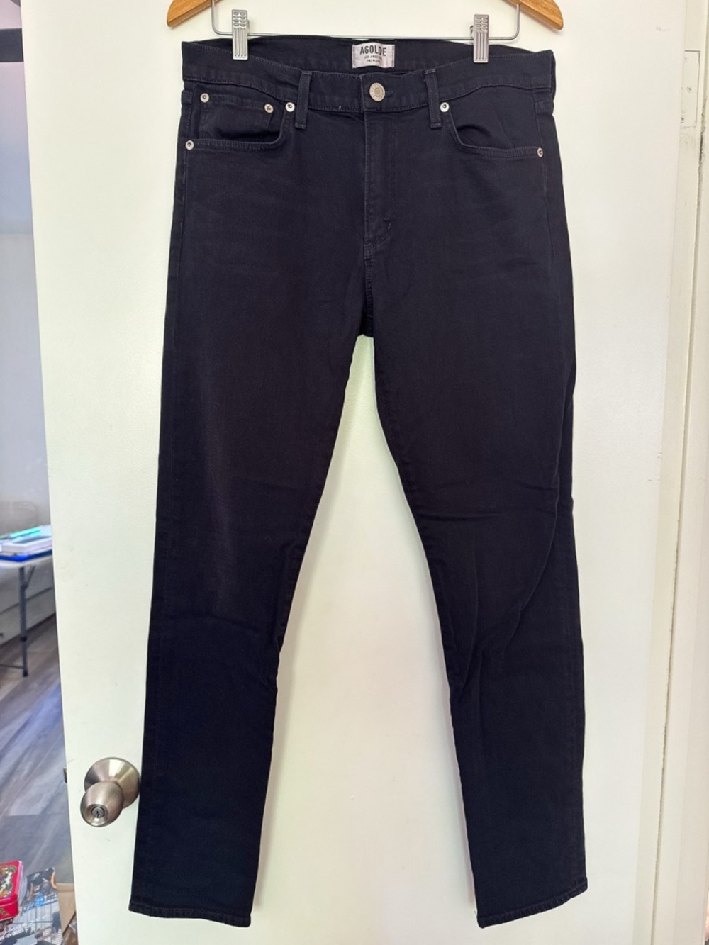 NWOT Agolde Men's Black Slim Jeans Size 33